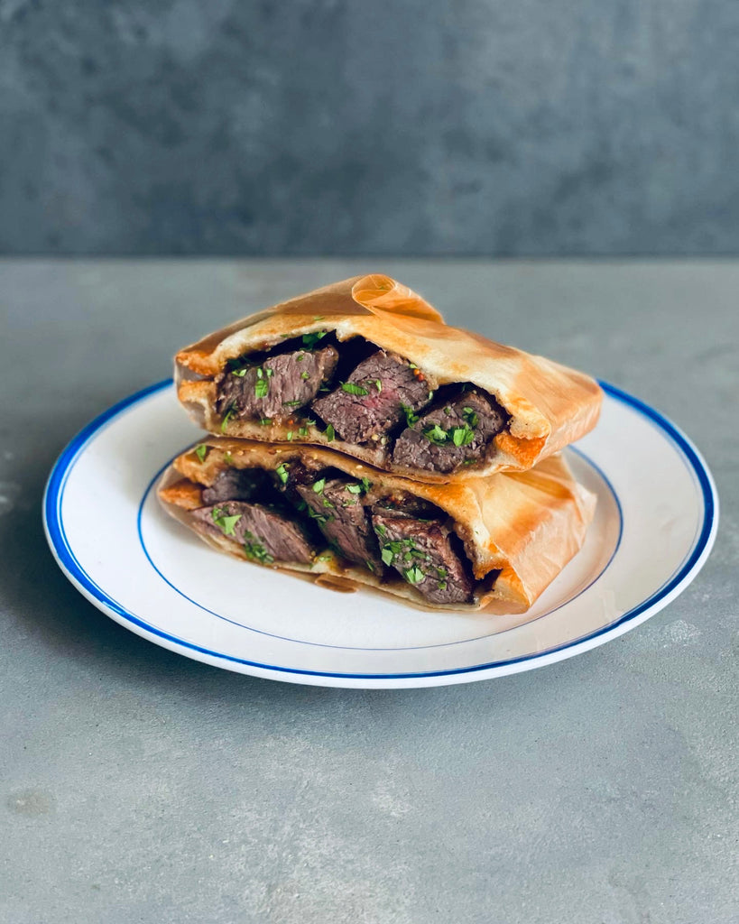 ミニステーキサンド（厚焼きホットサンドベーカー“goooodⅡ”）