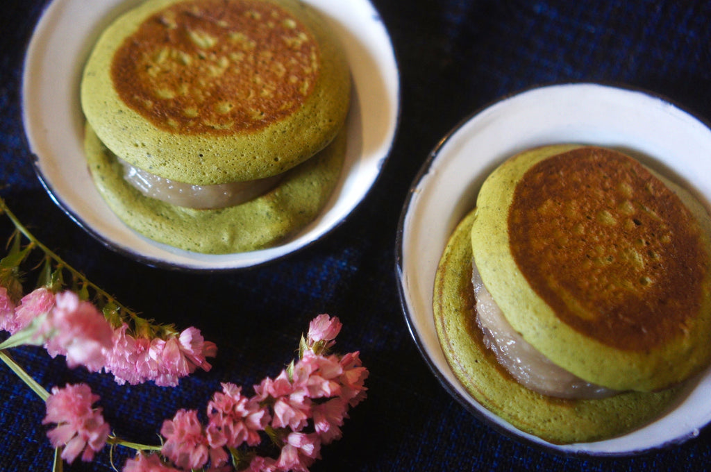 白あん抹茶どら焼き（ワッフル＆ホットサンドベーカー＋パンケーキプレート）