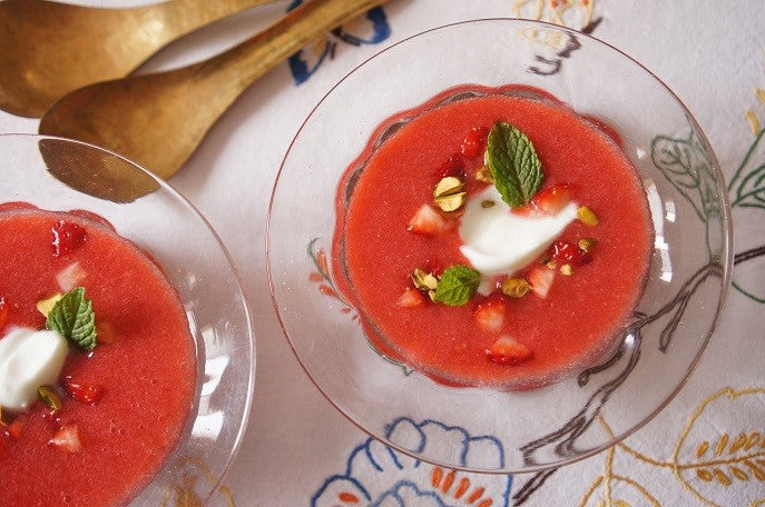 いちごのデザートスープ