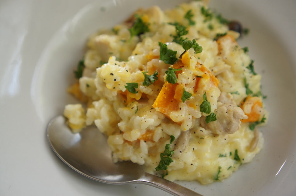 かぼちゃと鶏肉のドリア風