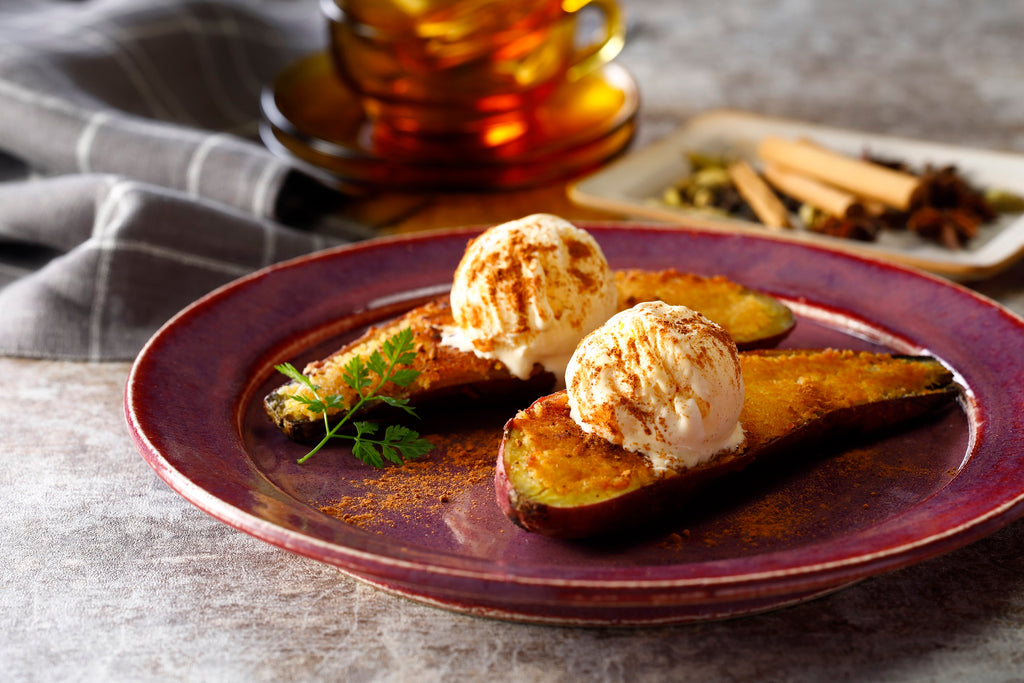 まるごとスイートポテト・バニラアイスのせ