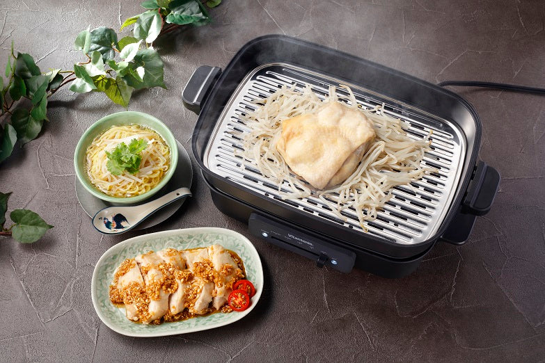 蒸し鶏香味ソースとあっさりミニラーメン