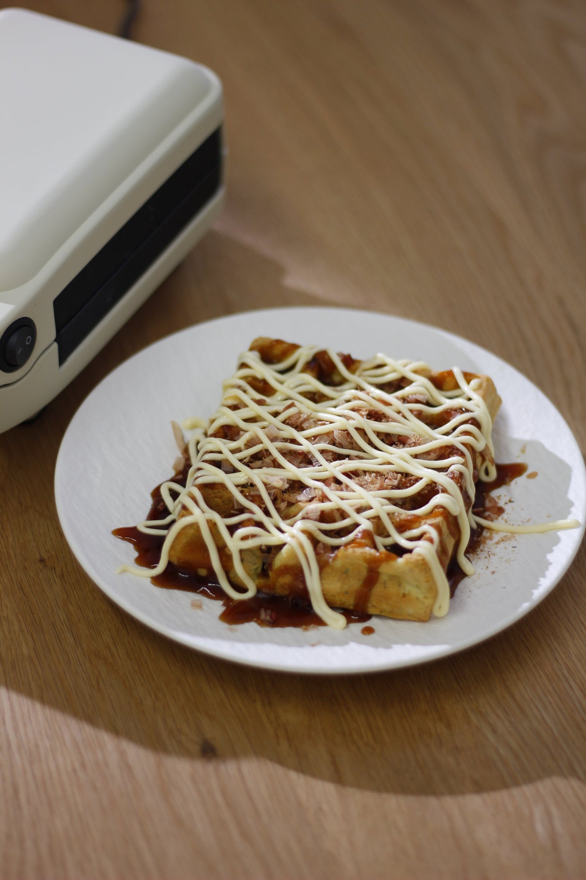 お好み焼き風ワッフル（厚焼きホットサンドベーカー）
