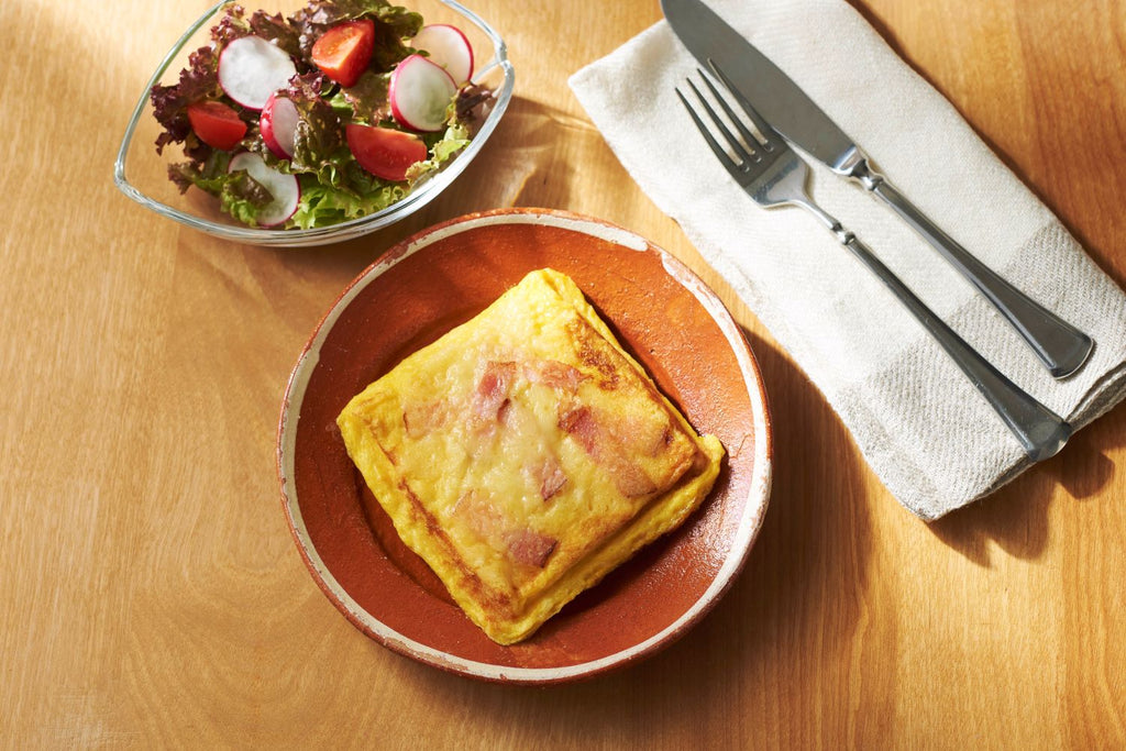 キッシュ風フレンチトースト（厚焼きホットサンドベーカー“goooodⅡ”/VHS-15） 　　