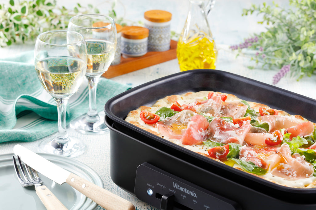 ほんのり甘い生ハムとルッコラのピザ