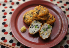 たけのことひじきの自家製さつま揚げ